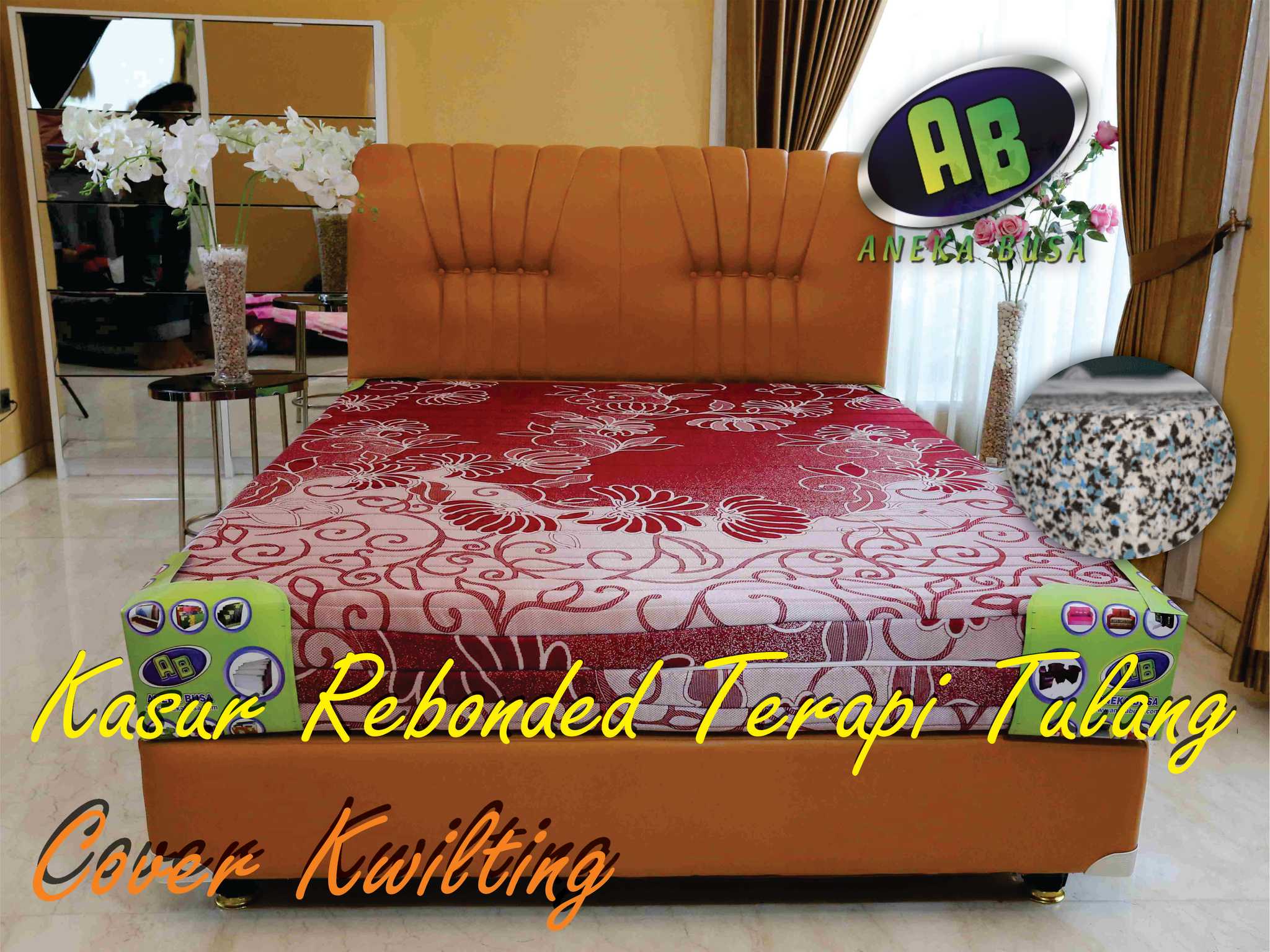 KASUR TERAPI TULANG KATUN KWILTING, OSCAR, TRIPOLIN KASUR TERAPI TULANG KATUN KWILTING, OSCAR, TRIPOLIN