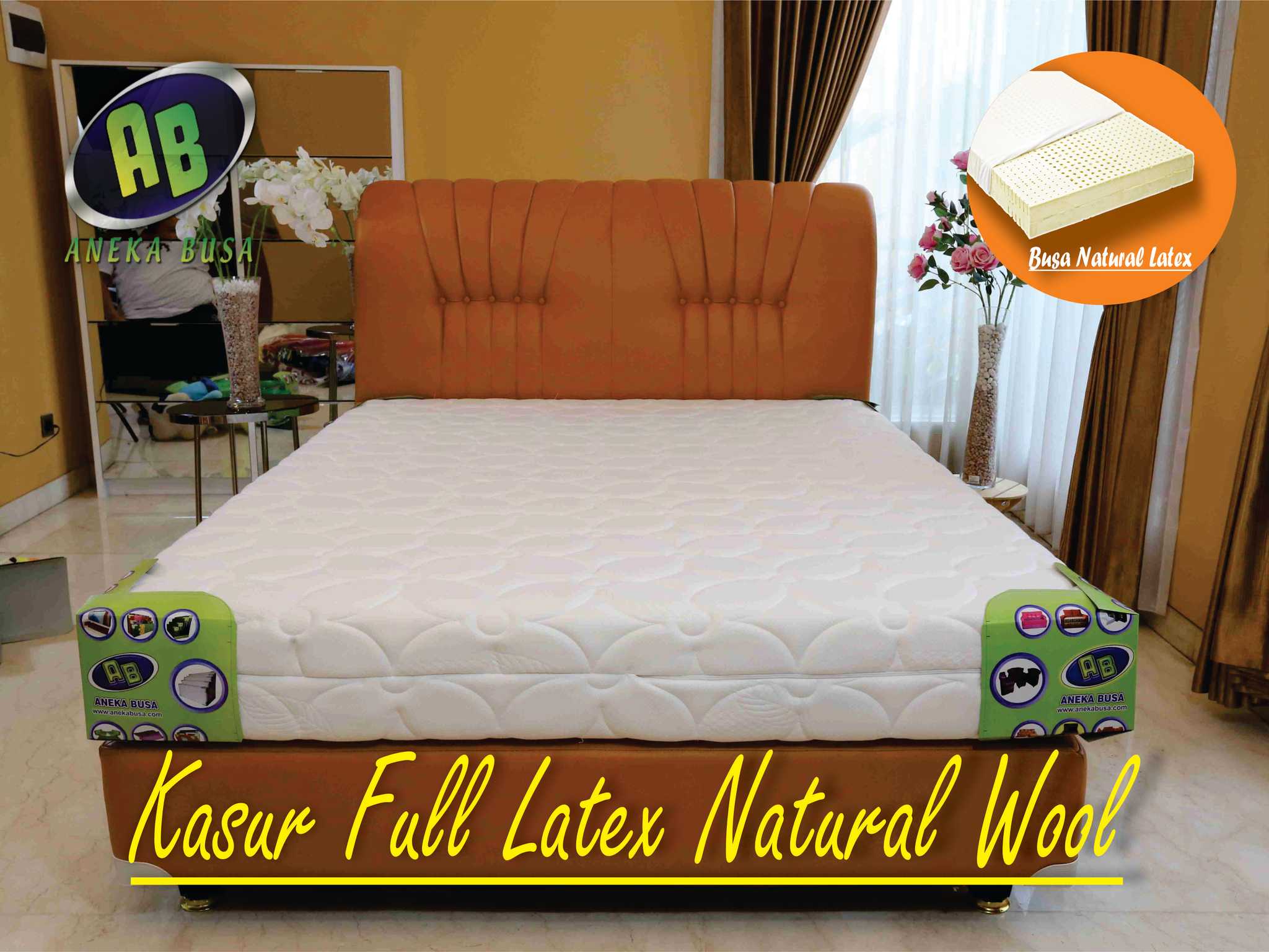 Kasur Latex Natural Cover Wool Kasur Latex Natural Cover Wool